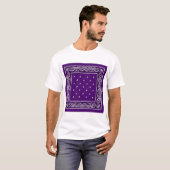 Lila Paisley Bandanna T-Shirt (Vorne ganz)