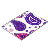 Lila Paisley, buntes Blume Muster Notizblock (Linke Seite)