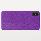 Lila Paisley Case-Mate iPhone Hülle (Rückseite (Horizontal))