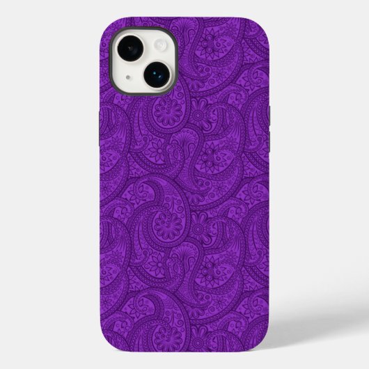Lila Paisley Case-Mate iPhone Hülle (Rückseite)