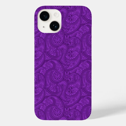 Lila Paisley Case-Mate iPhone Hülle (Rückseite)