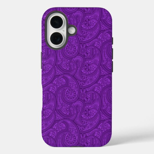 Lila Paisley Case-Mate iPhone Hülle (Rückseite)