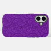 Lila Paisley Case-Mate iPhone Hülle (Rückseite (Horizontal))