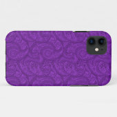 Lila Paisley Case-Mate iPhone Hülle (Rückseite (Horizontal))