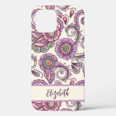 Lila Paisley Case-Mate iPhone Hülle (Rückseite)