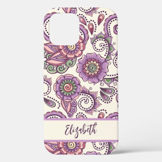 Lila Paisley Case-Mate iPhone Hülle (Rückseite)