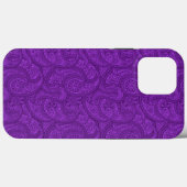 Lila Paisley Case-Mate iPhone Hülle (Rückseite (Horizontal))