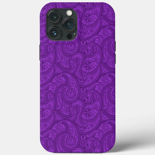 Lila Paisley Case-Mate iPhone Hülle (Rückseite)