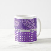 Lila Paisley Coffee Tasse (VorderseiteRechts)