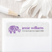 Lila Paisley Elephant Illustration (Insitu)