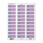 Lila Paisley Floral Return Address Label 2 (Vorne)