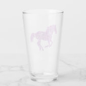 Lila Paisley Galloping Horse Glas (Rückseite)