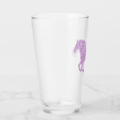 Lila Paisley Galloping Horse Glas (Rechts)