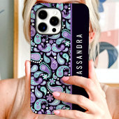 Lila Paisley Individuelle Name Case-Mate iPhone Hülle