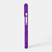 Lila Paisley iPhone 16 Hülle (Linke Seite)
