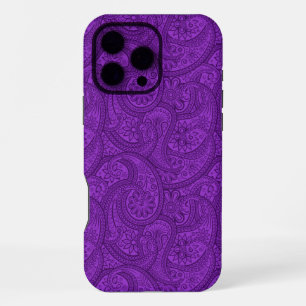 Lila Paisley iPhone 16 Pro Max Hülle