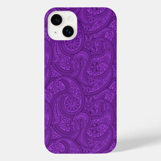 Lila Paisley iPhone Hülle (Rückseite)