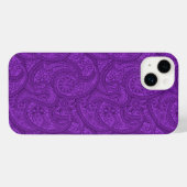 Lila Paisley iPhone Hülle (Rückseite (Horizontal))