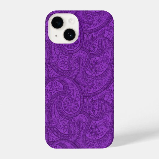 Lila Paisley iPhone Hülle (Rückseite)