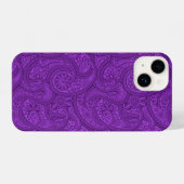 Lila Paisley iPhone Hülle (Rückseite (Horizontal))
