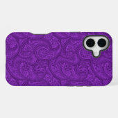 Lila Paisley iPhone Hülle (Rückseite (Horizontal))