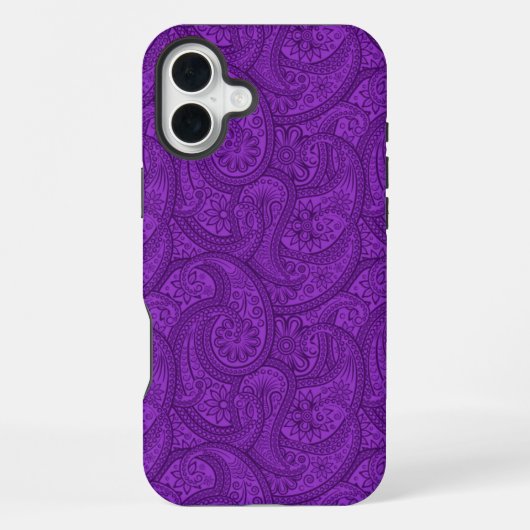 Lila Paisley iPhone Hülle (Rückseite)