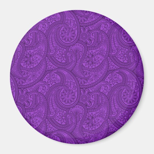 Lila Paisley Magnet (Vorne)