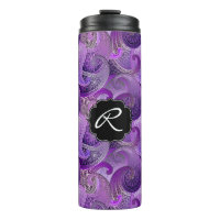 Lila Paisley mit benutzerdefinierter Monogramm