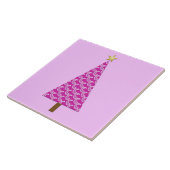 Lila Paisley, moderner Weihnachtsbaum Fliese (Seite)