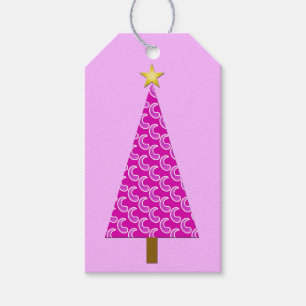 Lila Paisley, moderner Weihnachtsbaum Geschenkanhänger
