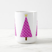 Lila Paisley, moderner Weihnachtsbaum Kaffeetasse (Mittel)