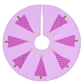 Lila Paisley, moderner Weihnachtsbaum Polyester Weihnachtsbaumdecke (Vorderseite)