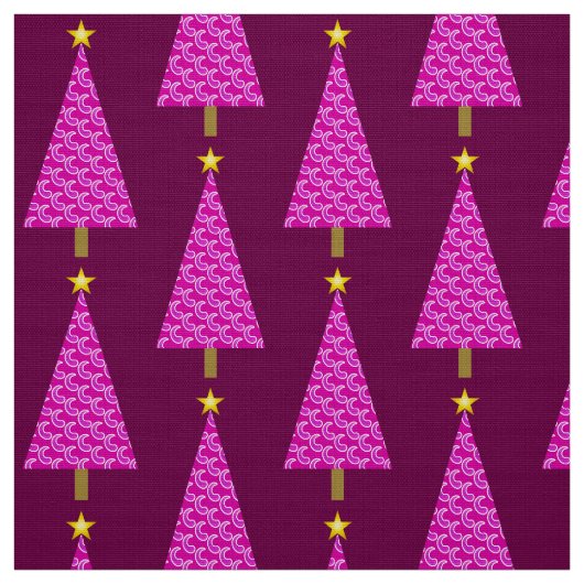 Lila Paisley, moderner Weihnachtsbaum Stoff (Muster)