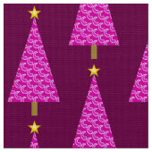 Lila Paisley, moderner Weihnachtsbaum Stoff (Nahaufnahme)
