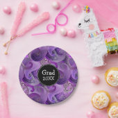 Lila Paisley-Muster-benutzerdefiniertes Party Pappteller (Party)