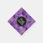 Lila Paisley-Muster-benutzerdefiniertes Party Serviette (Ecke)