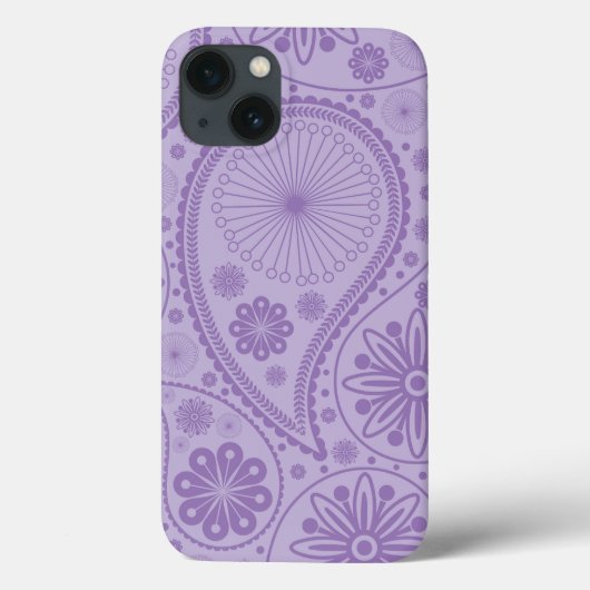 Lila Paisley-Muster Case-Mate iPhone Hülle (Rückseite)