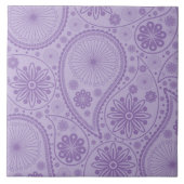 Lila Paisley-Muster Fliese (Vorderseite)