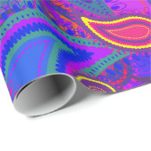 Lila Paisley-Muster Geschenkpapier (Rolleneckpunkt)