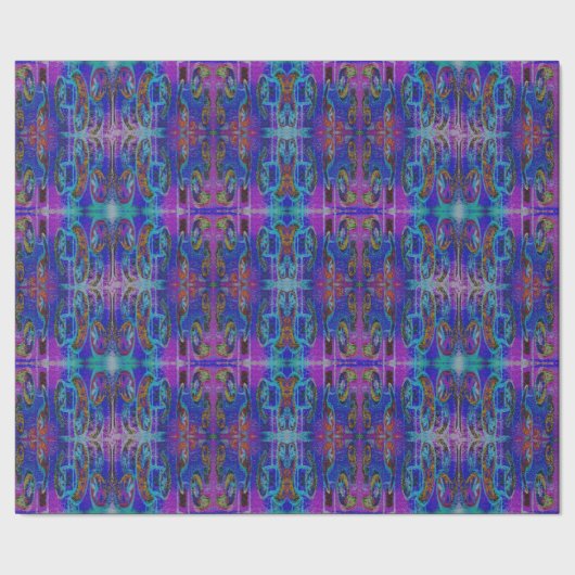 Lila Paisley-Muster Geschenkpapier (Saum)