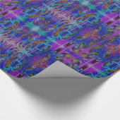 Lila Paisley-Muster Geschenkpapier (Ecke)