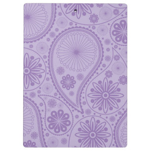 Lila Paisley-Muster Klemmbrett