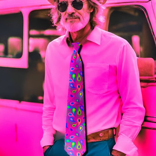 lila Paisley-Muster Krawatte