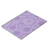 Lila Paisley-Muster Notizblock (Linke Seite)