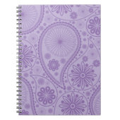 Lila Paisley-Muster Notizblock (Vorderseite)