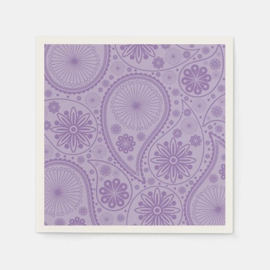 Lila Paisley-Muster Serviette (Vorderseite)