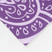 Lila Paisley Pattern Blanket Fleecedecke (Ecke)