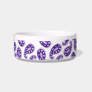 Lila Paisley Pet Dog Bowl Napf