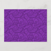 Lila Paisley Postkarte (Vorderseite)