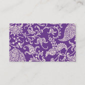 Lila Paisley-Profil Visitenkarte (Vorderseite)